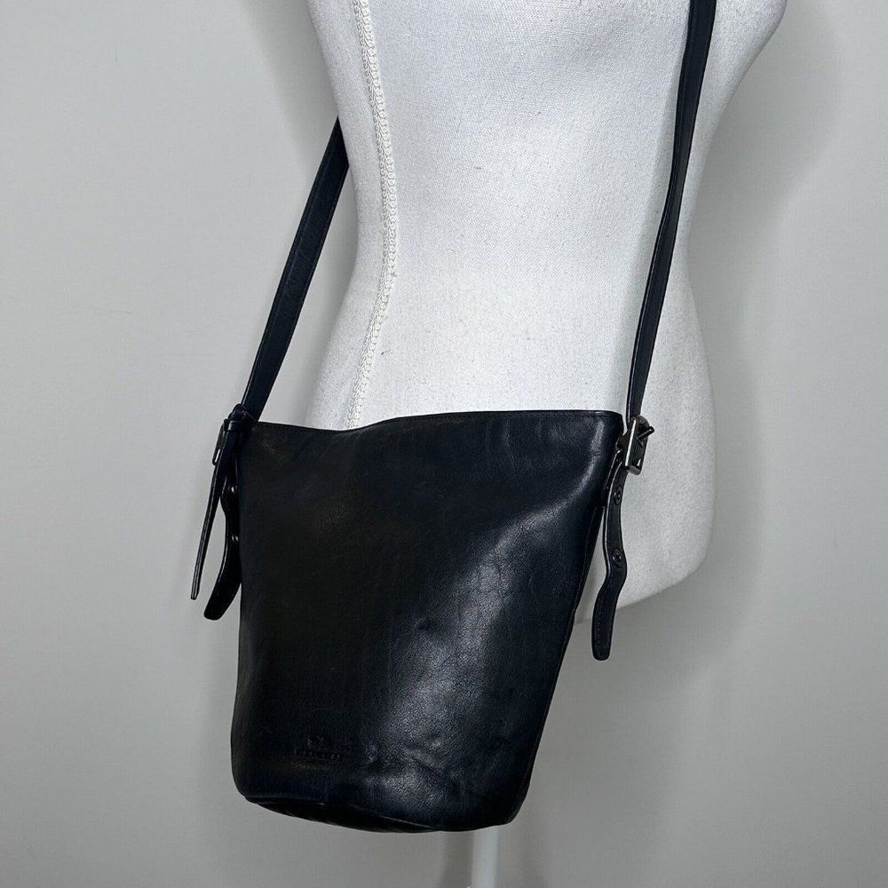 Vintage Coach Leather Legacy Bucket Bag Duffle Tote Black Soft Signature Lining
